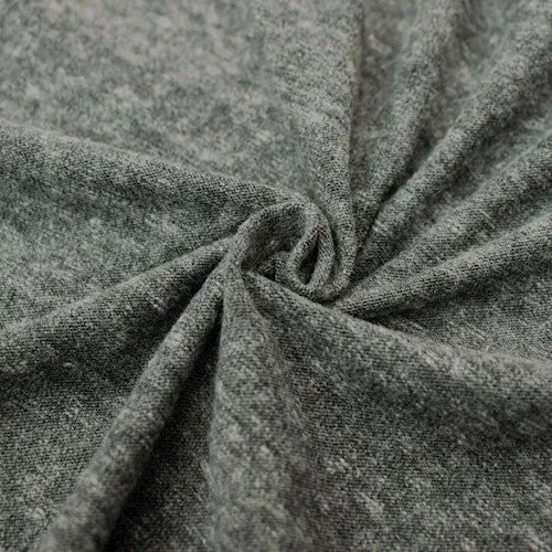 Ash Gray Soft Slubbed T-shirt Jersey Knit Fabric