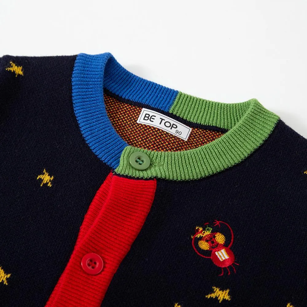 Autumn and Winter Boys' Knitted Sweaters Children's Cardigan Wholesale Boys Clothes