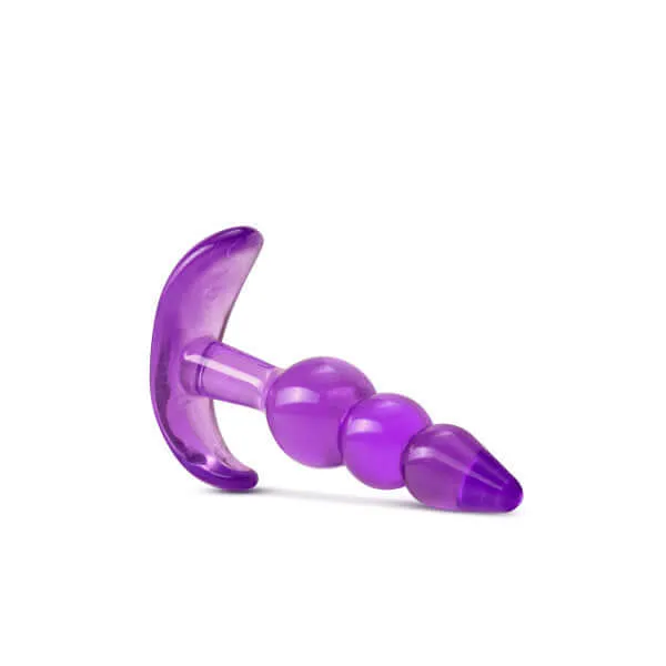 B Yours Triple Bead Anal Plug Purple - Comfortable Beaded Design | Body-Safe