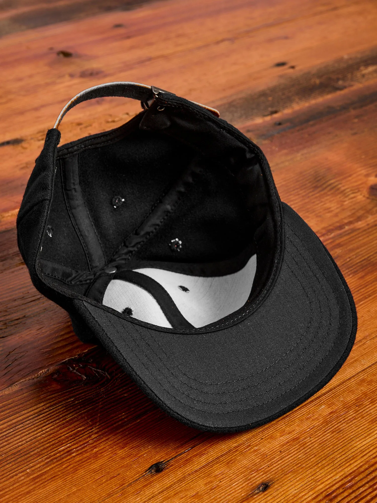 Baseball Hat in Black Wool