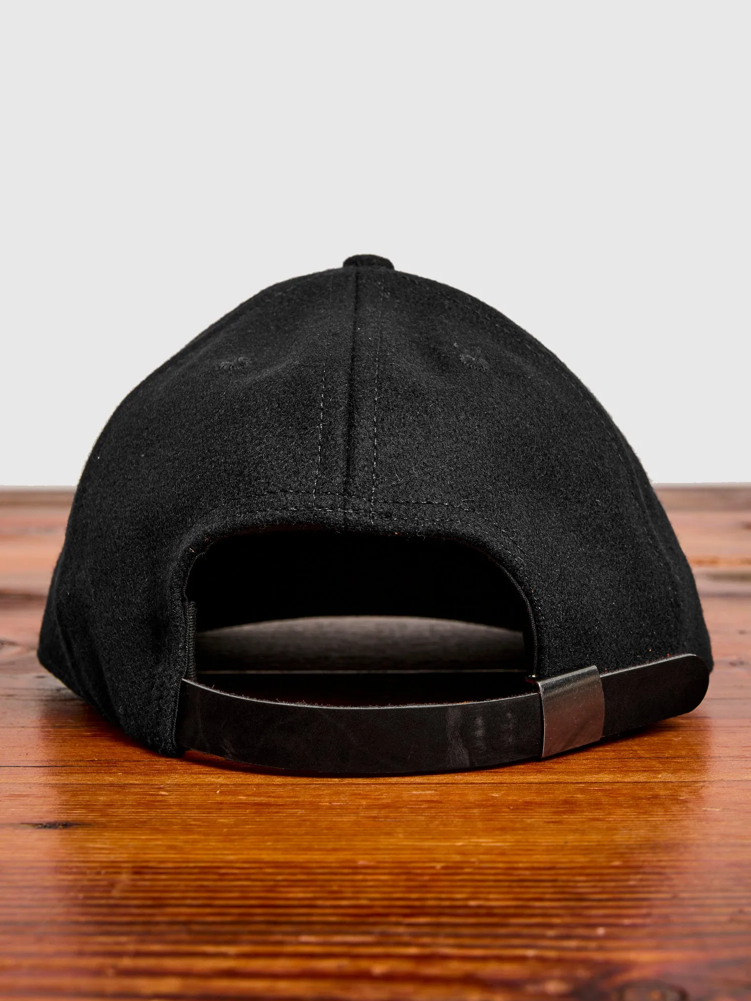 Baseball Hat in Black Wool