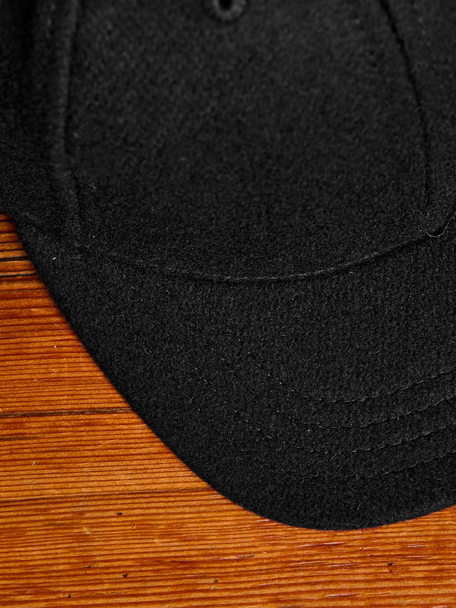 Baseball Hat in Black Wool