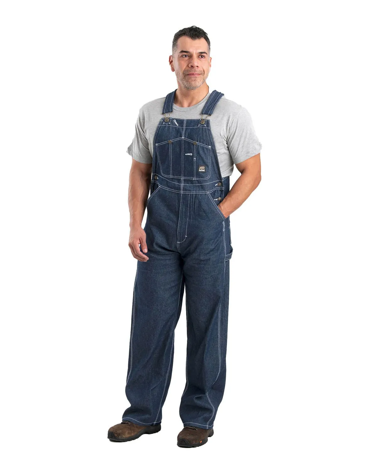 Berne Mens Denim 100% Cotton Unlined Bib Overall