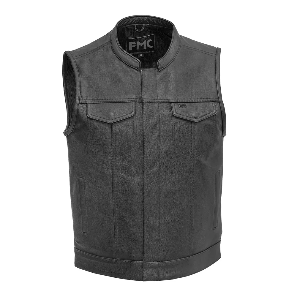 Blaster Men's Leather Motorcycle Vest - Extreme Biker Leather