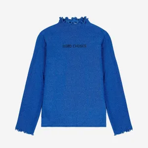 Bobo Choses Blue Glitter Turtle Neck T-shirt