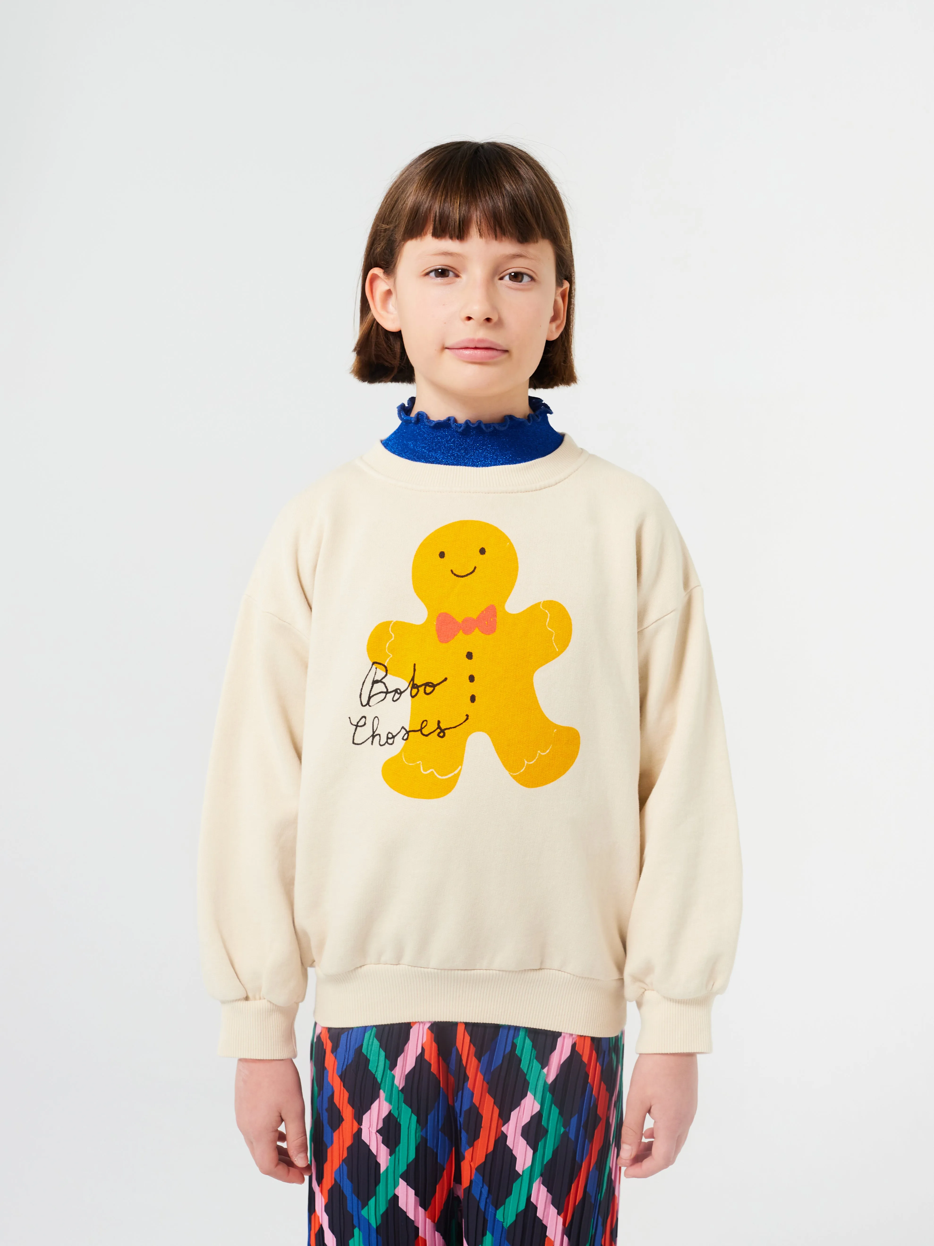 Bobo Choses Blue Glitter Turtle Neck T-shirt