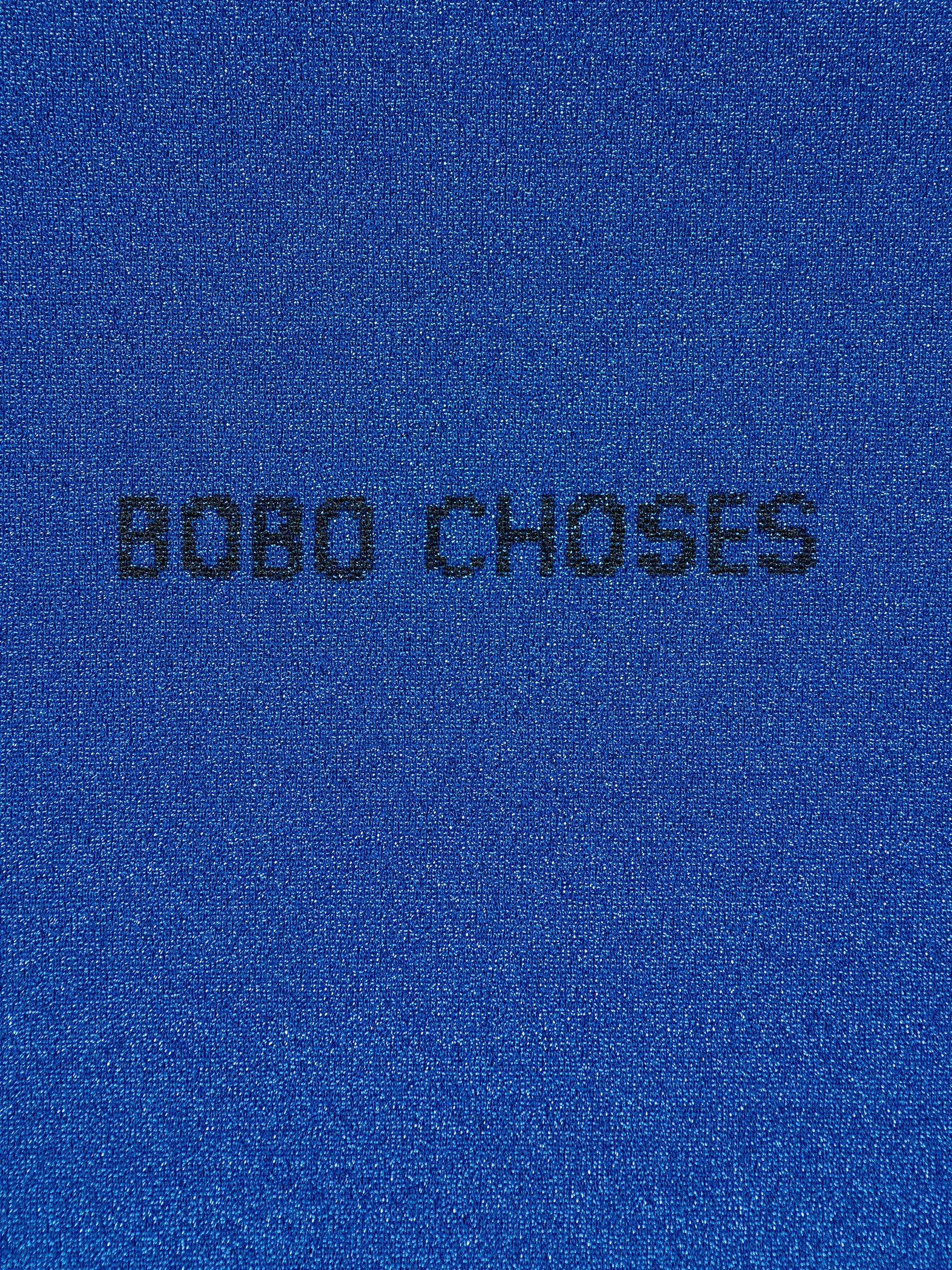 Bobo Choses Blue Glitter Turtle Neck T-shirt