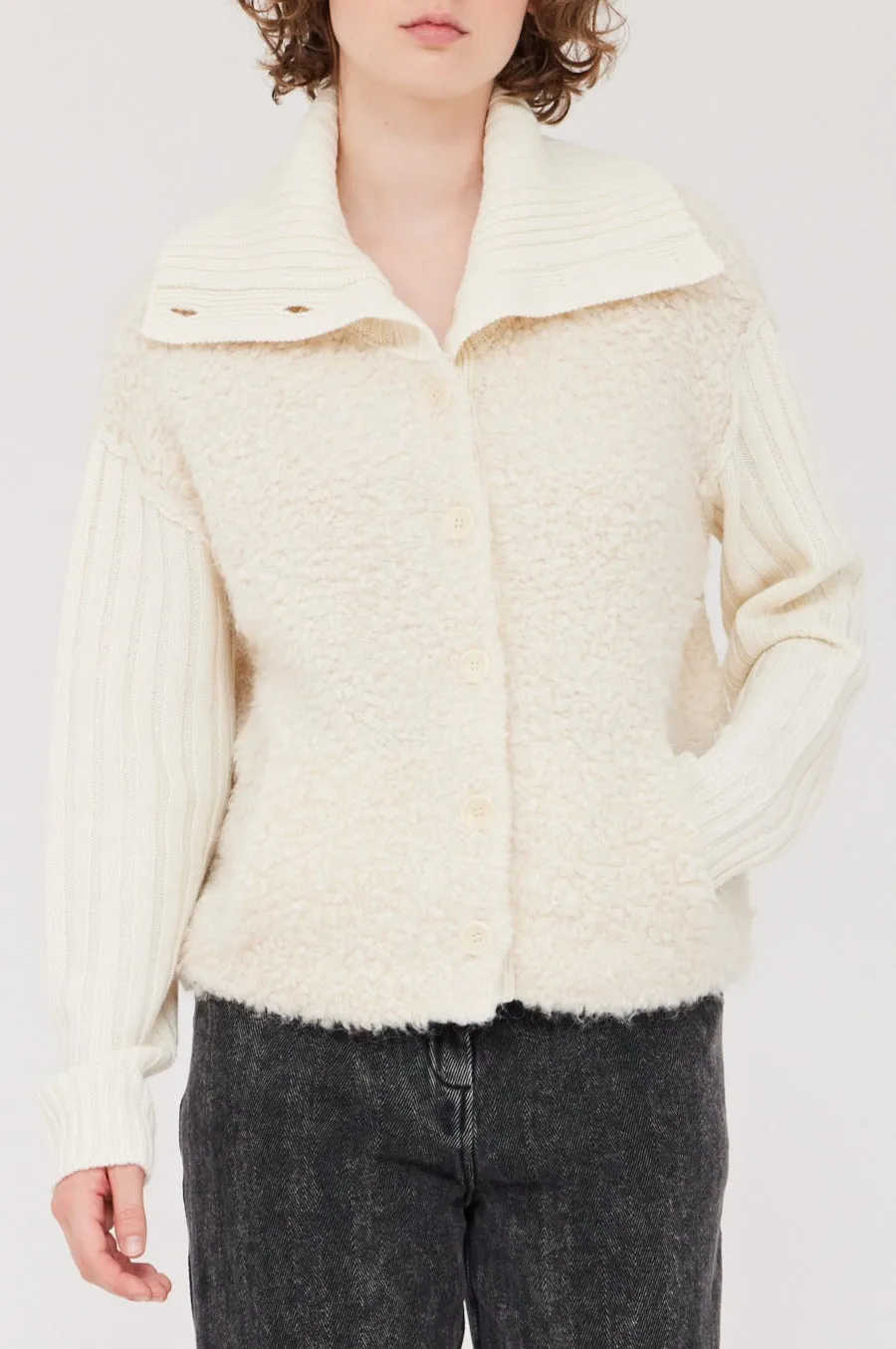 Boucle Cream Rose Jacket