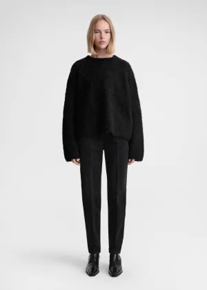 Boxy alpaca knit black