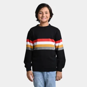 Boys Cotton Full Sleeves Sweater Striper-STRIPE