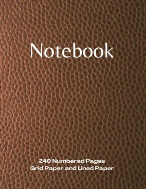 Coil Bound Letter Size Notebook with 240 Numbered Pages