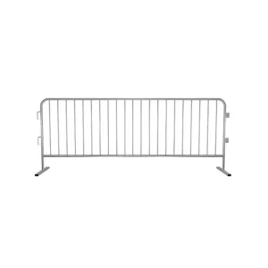 Crowdmaster® Crowd Control Pre Galvanized Light Duty Steel Barricade - HD Flat Feet - 8.5 Ft Long