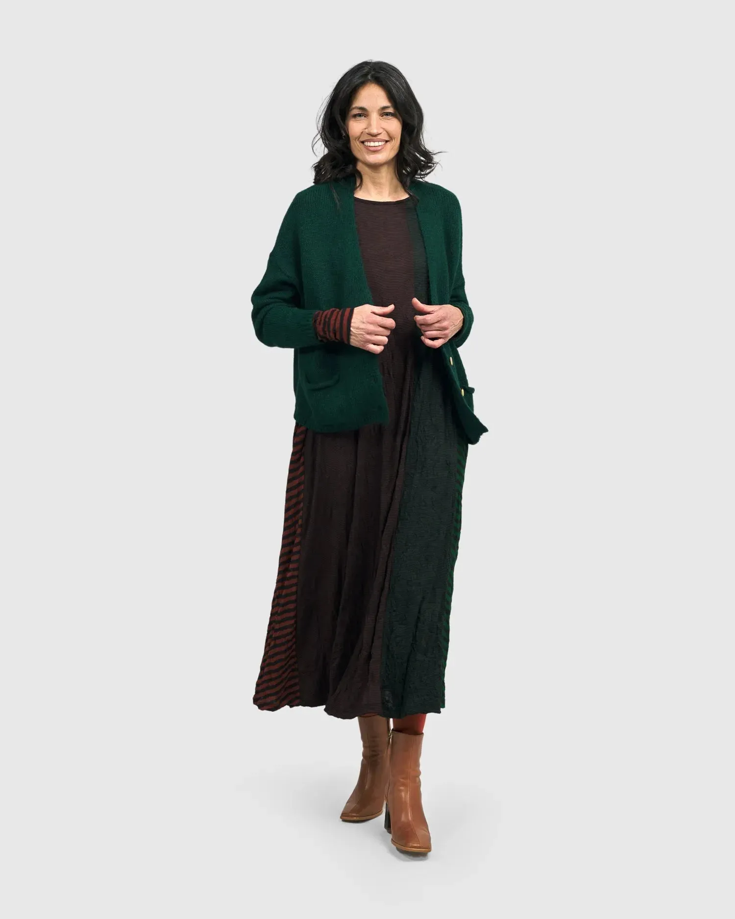 Diana Cropped Cardigan, Forest