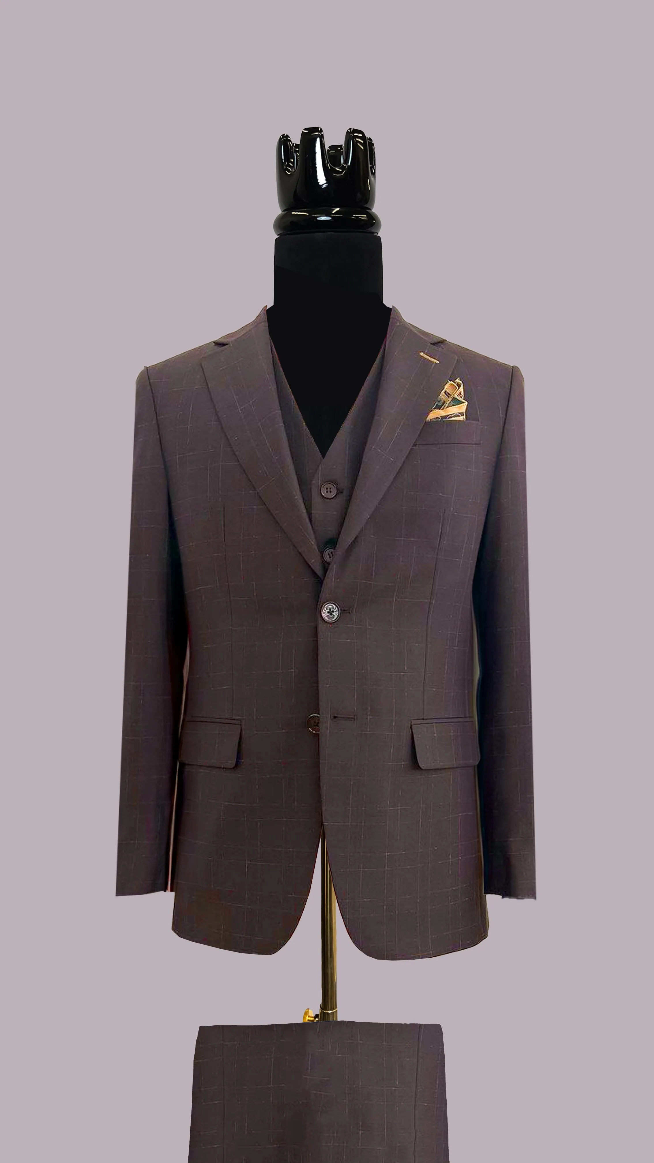 Graphite Gridlock Prestige Men's Suit By Vercini