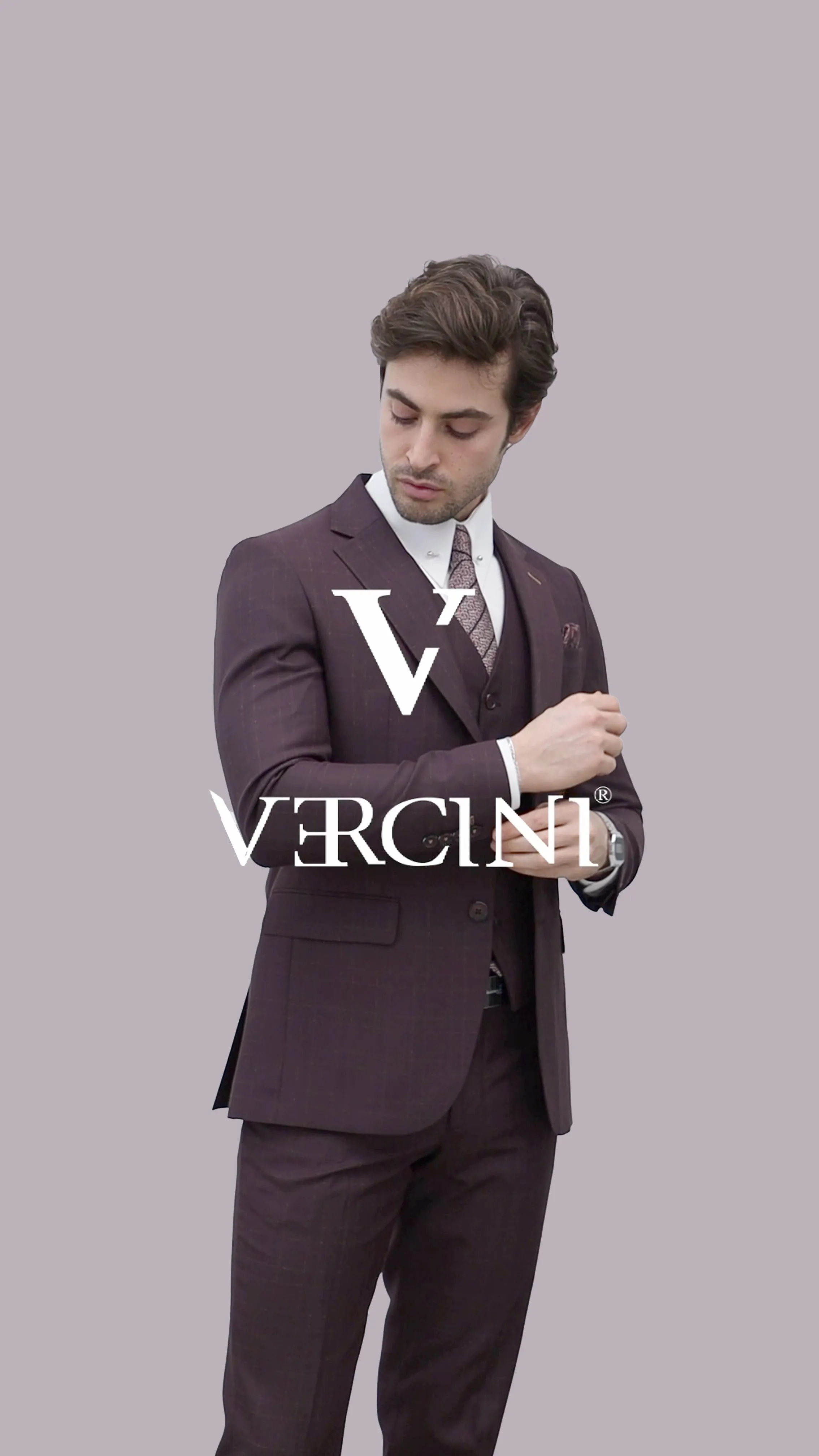 Graphite Gridlock Prestige Men's Suit By Vercini