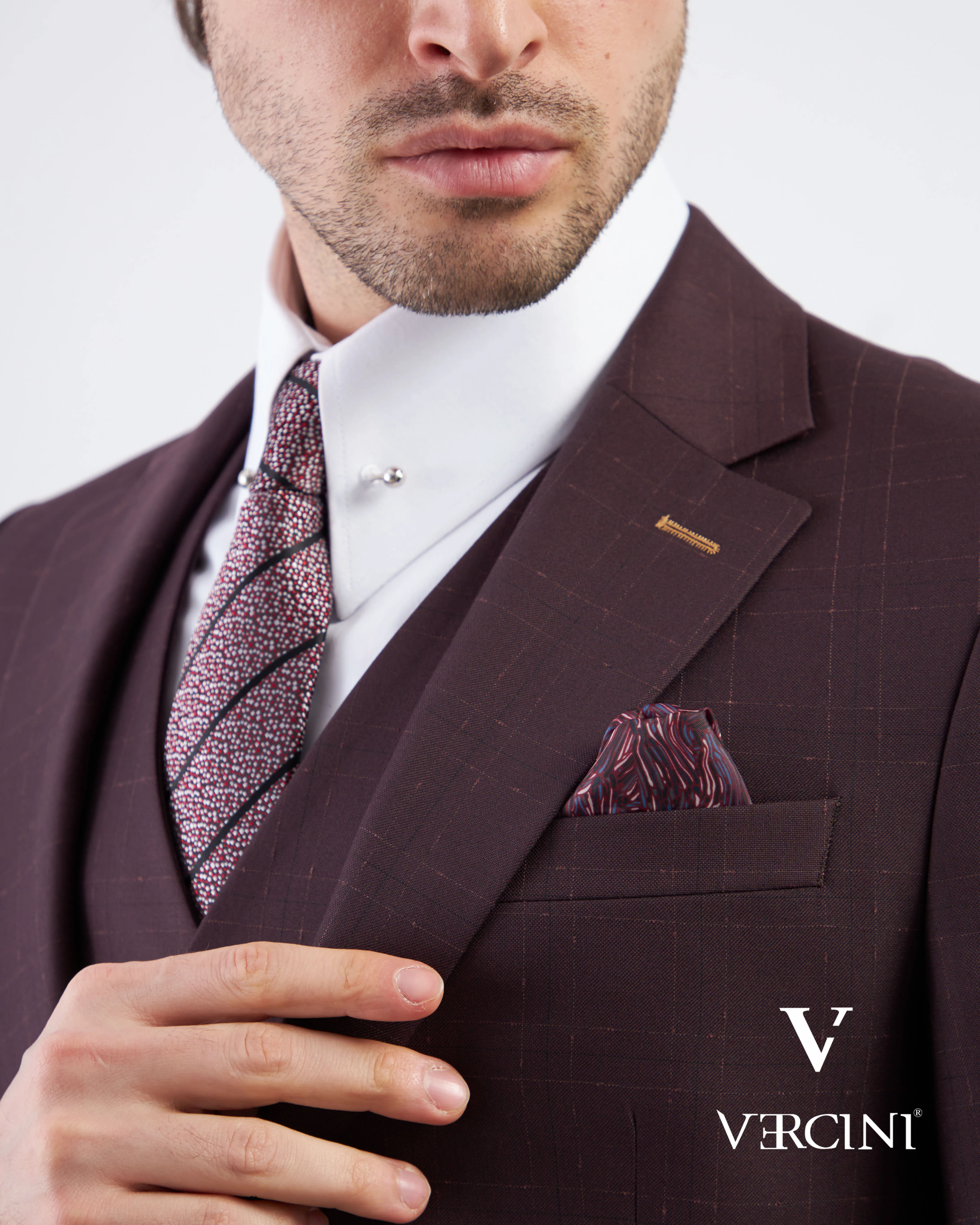 Graphite Gridlock Prestige Men's Suit By Vercini