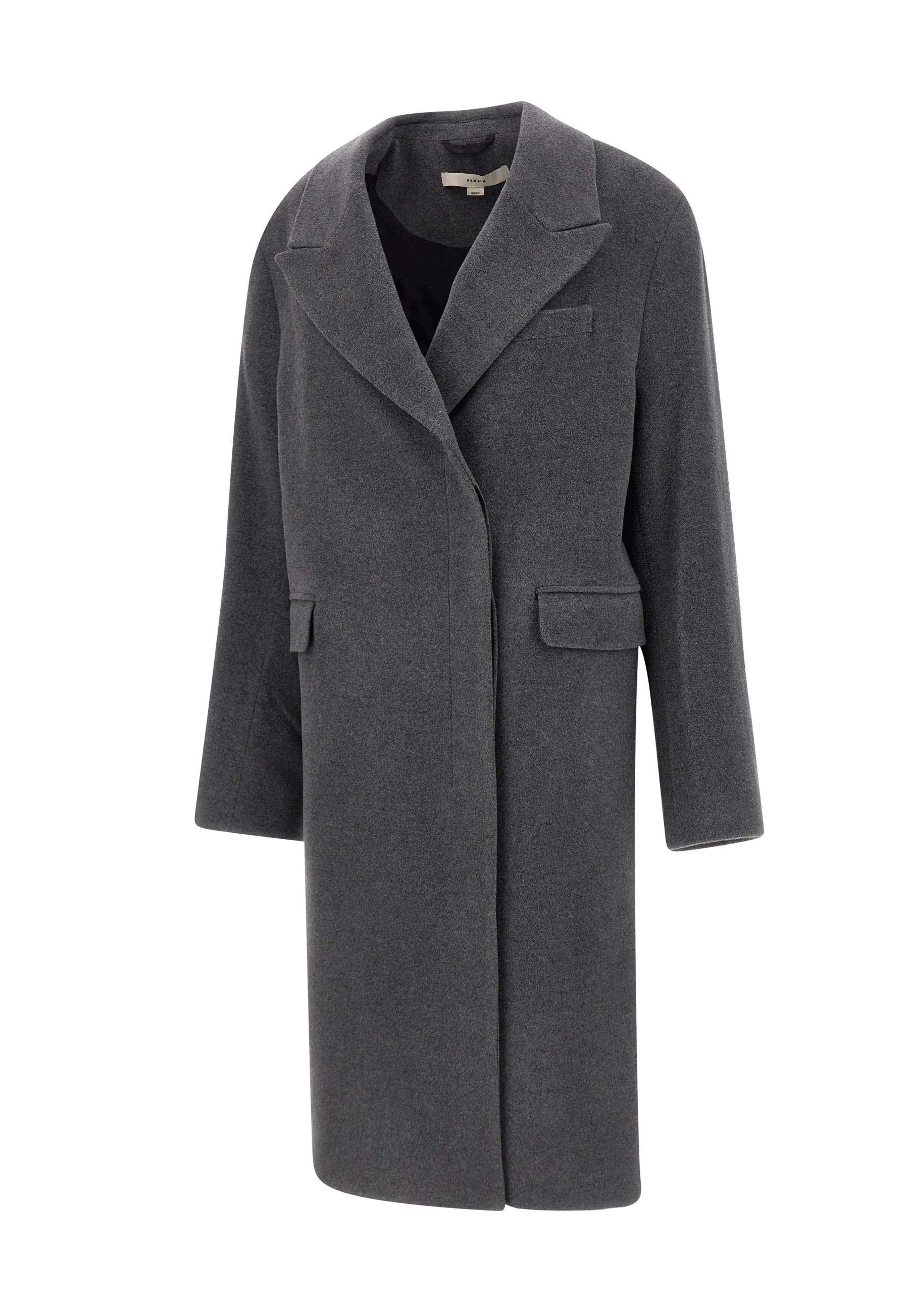 Heavy Wool Coat in Anthracite Grey