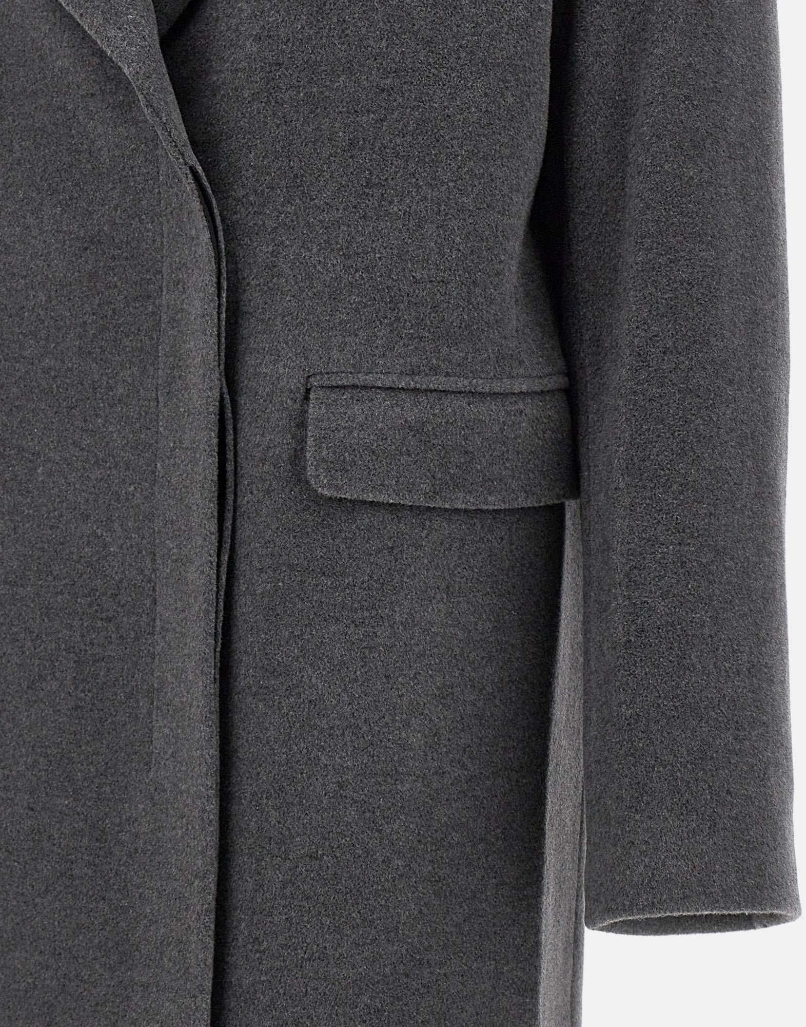 Heavy Wool Coat in Anthracite Grey