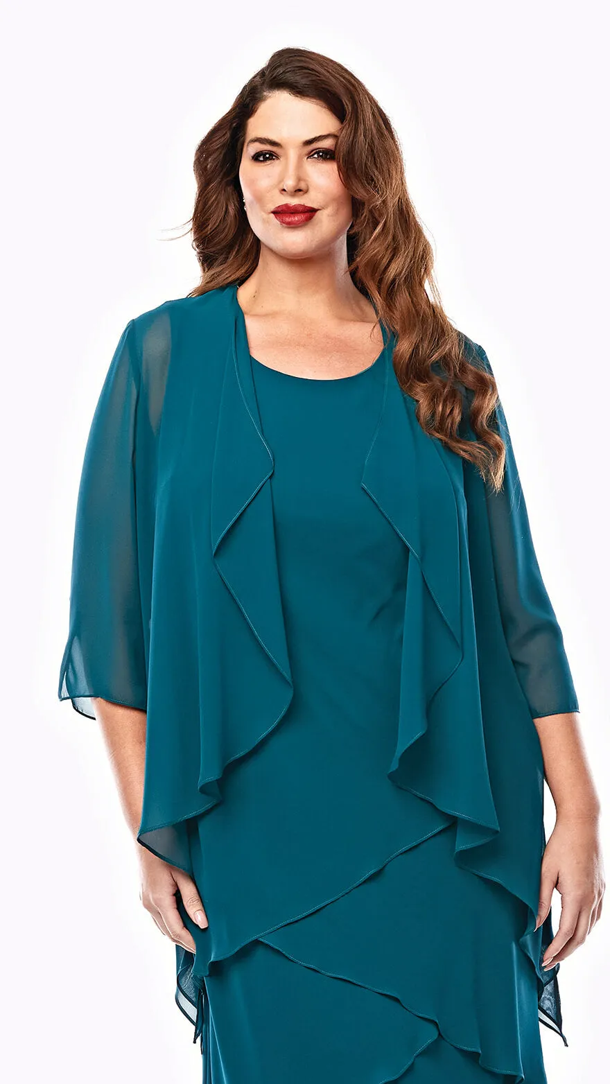 Layla Jones Layered Chiffon Dress (many Colours)