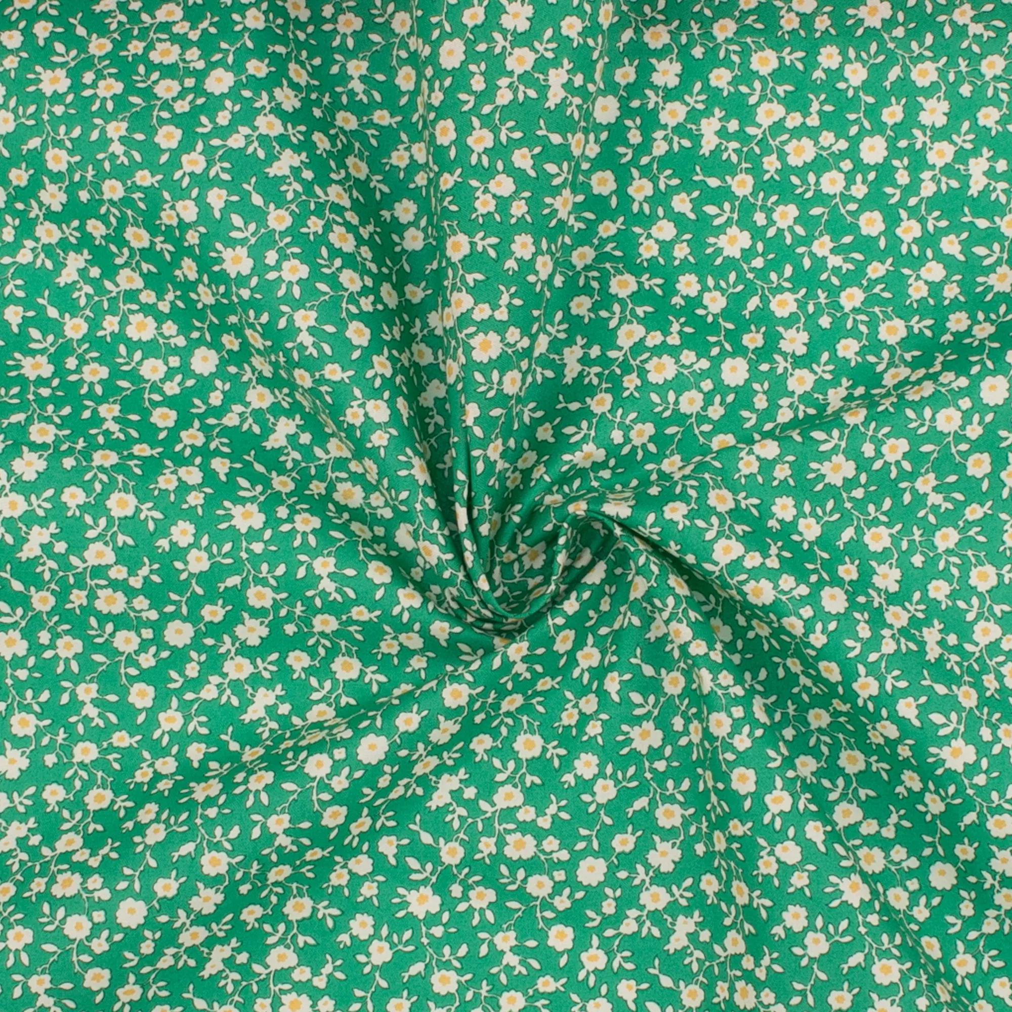 LIBERTY of PARIS Printed Cotton - Flowery - Green