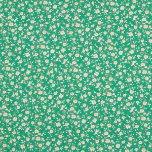 LIBERTY of PARIS Printed Cotton - Flowery - Green