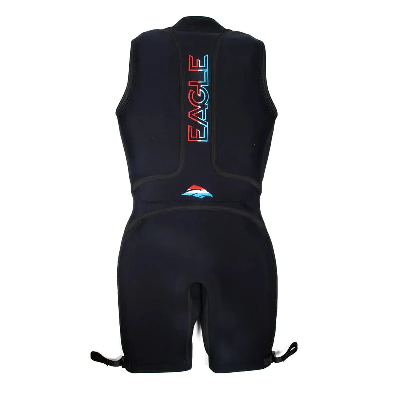 Masterline Eagle All Black Red/White/Blue Mens Barefoot Wetsuit