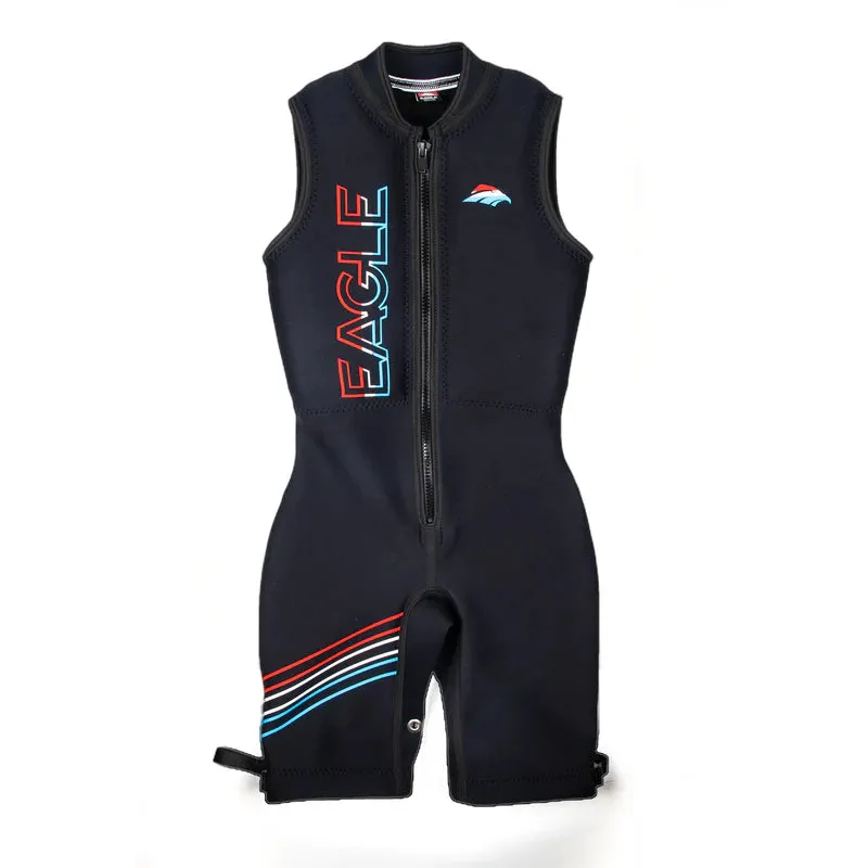 Masterline Eagle All Black Red/White/Blue Mens Barefoot Wetsuit