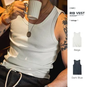 Men's Rib Vest Tank Tops