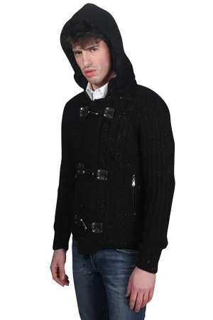 Men's Slim Fit Full Zip & Toggle Sherpa Lined Luxury Hooded Sweater - Colors - CLEARANCE, FINAL SALE!