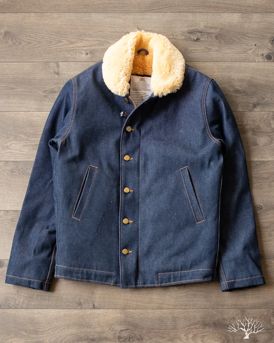 N-1 Deck Jacket - Denim Gold Mouton