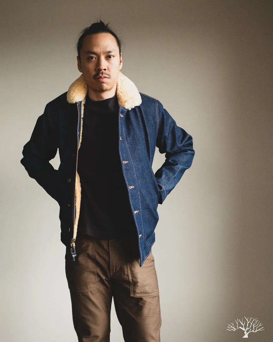 N-1 Deck Jacket - Denim Gold Mouton