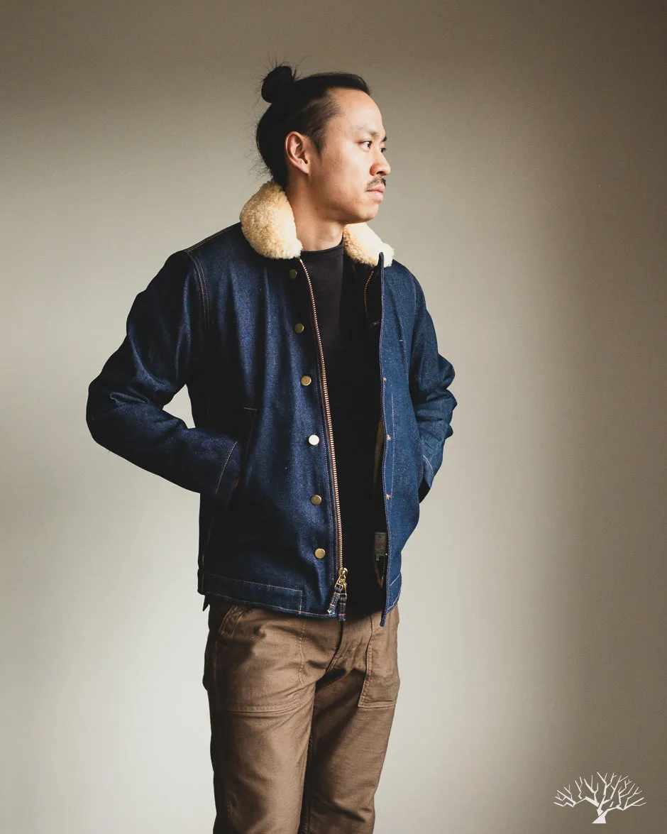 N-1 Deck Jacket - Denim Gold Mouton