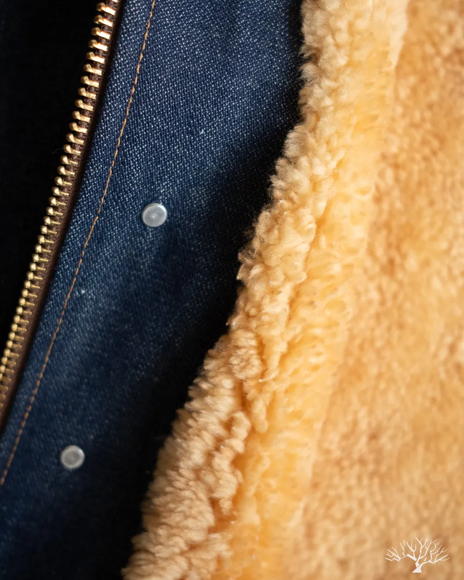 N-1 Deck Jacket - Denim Gold Mouton