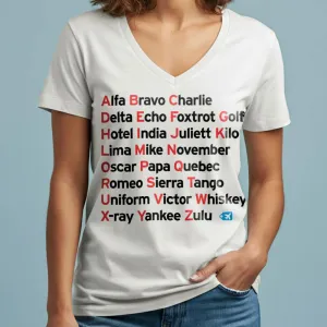 Nato Phonetic - Women's V-Neck T-Shirt