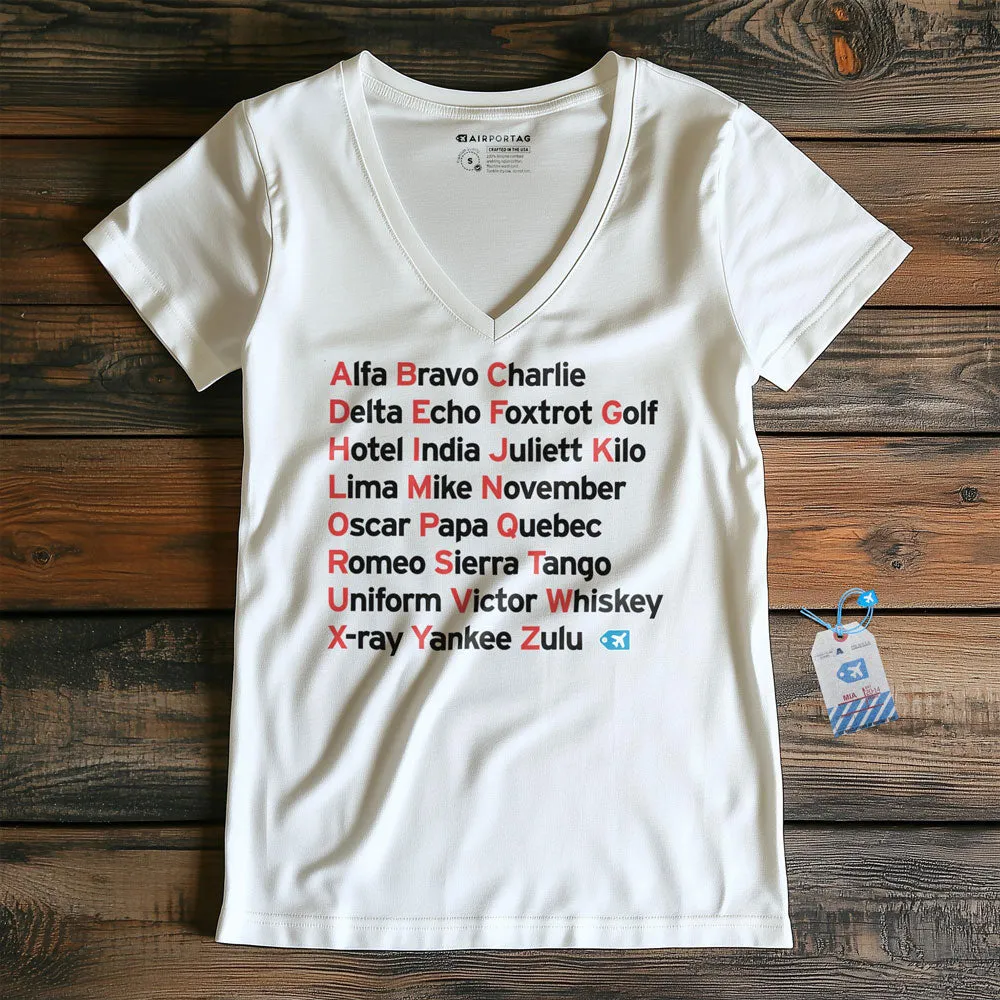 Nato Phonetic - Women's V-Neck T-Shirt