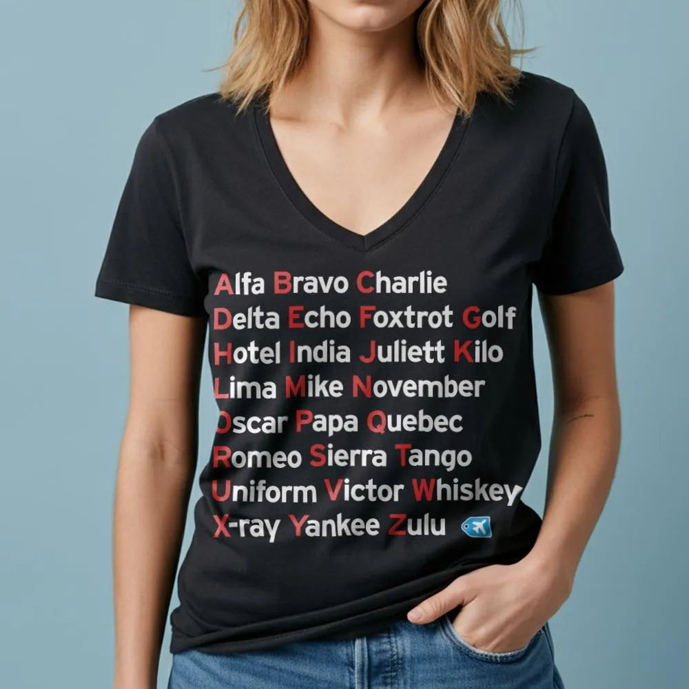 Nato Phonetic - Women's V-Neck T-Shirt