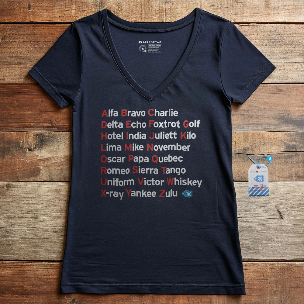 Nato Phonetic - Women's V-Neck T-Shirt