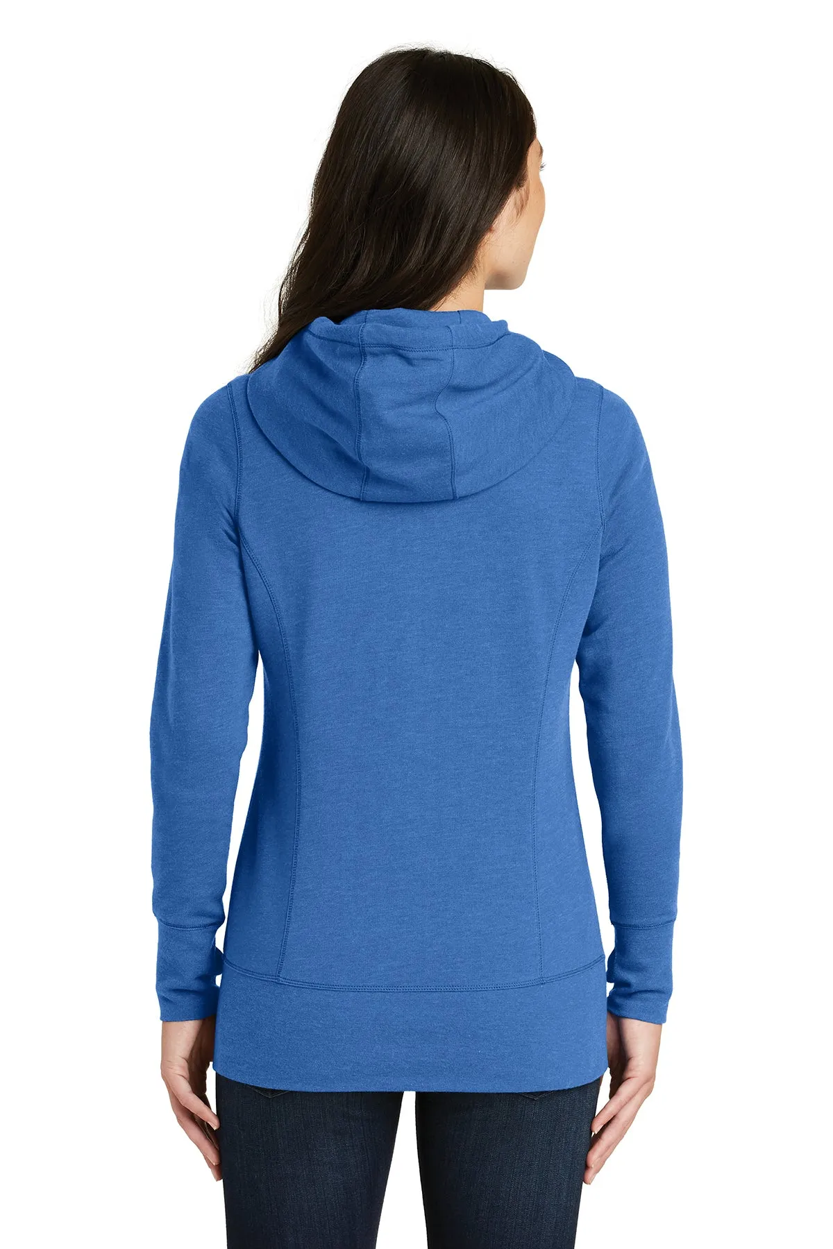 New Era Ladies Tri Blend Fleece Custom Zip Hoodies, Royal Heather