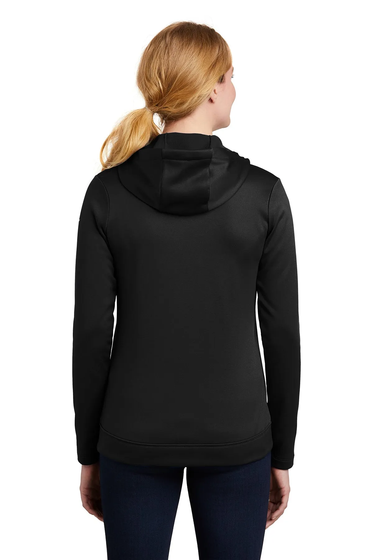 Nike Ladies ThermaFIT Customized Zip Hoodies, Black