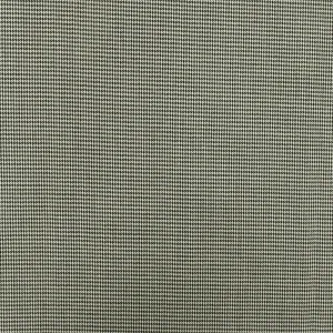 Off White-Black Mini Houndstooth Polyester Woven Suiting Fabric