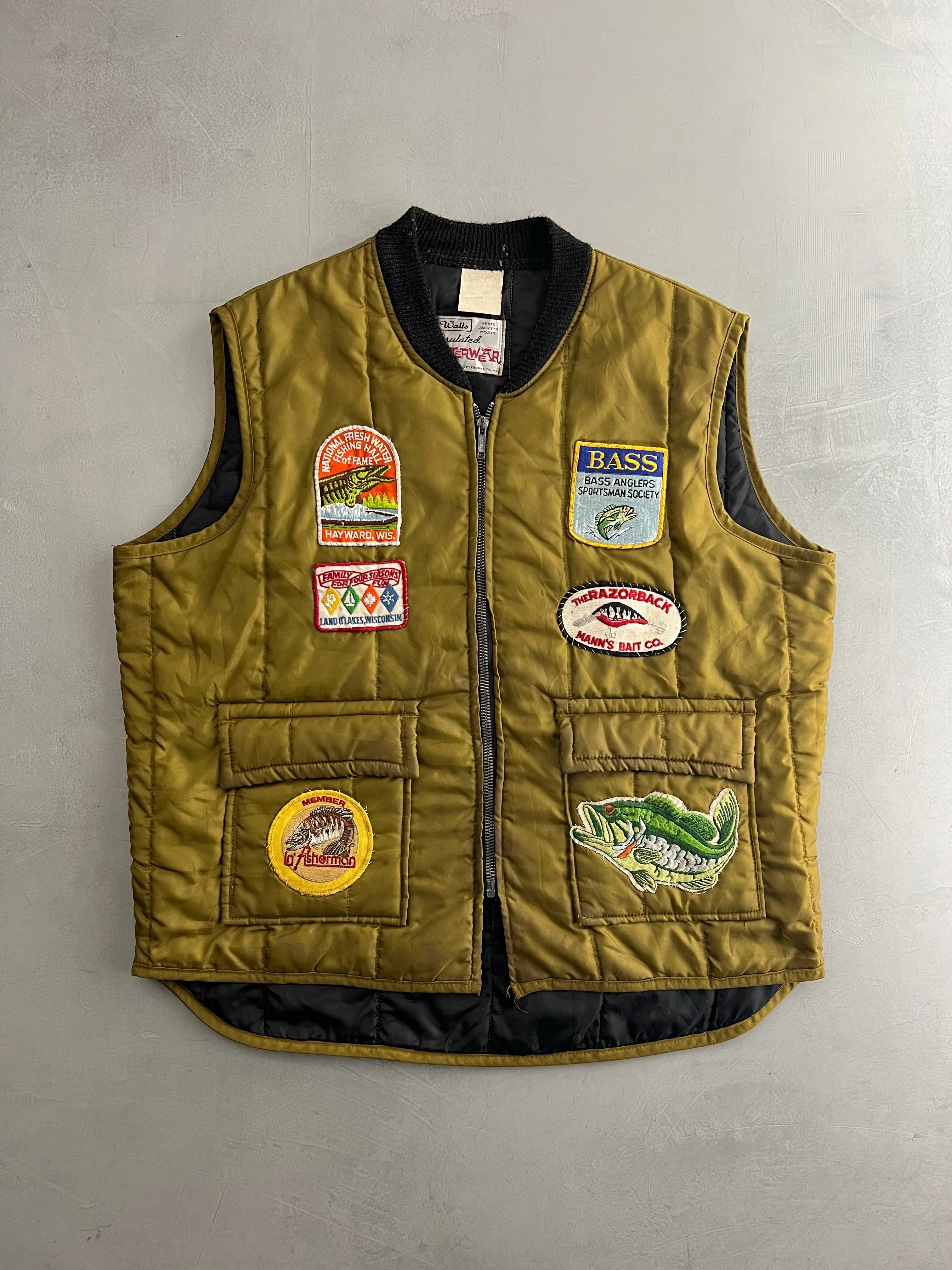 Patched Fishing Down Vest [L]