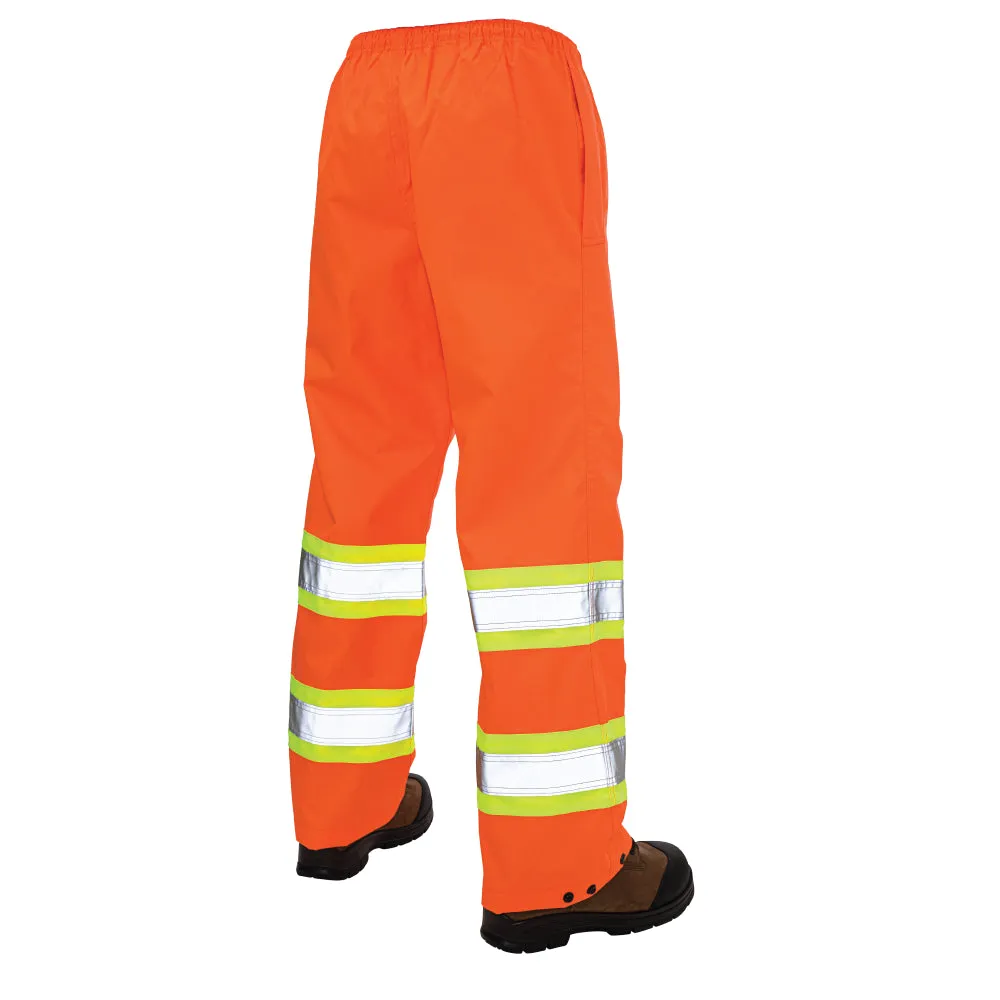 Tough Duck Hi-Vis ANSI Class E - Pull-On Ripstop Safety Rain Pant - S374