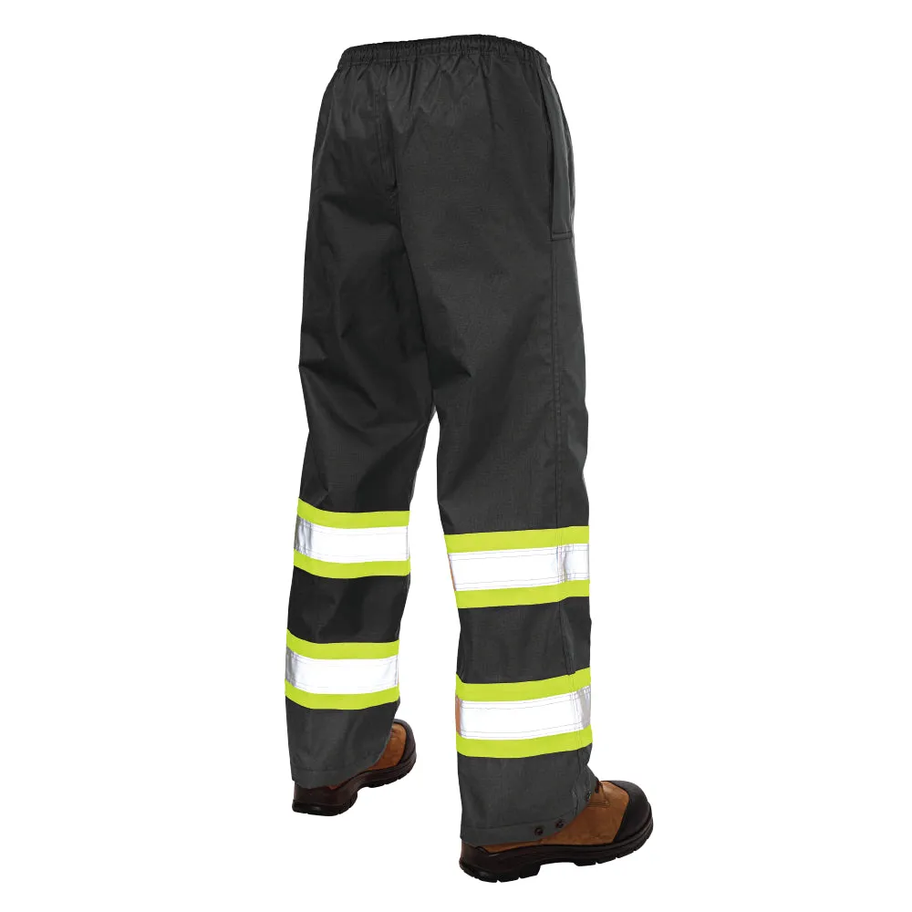 Tough Duck Hi-Vis ANSI Class E - Pull-On Ripstop Safety Rain Pant - S374