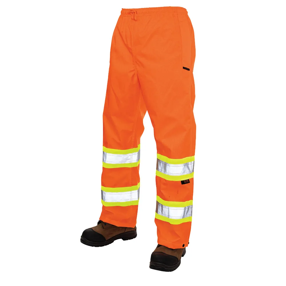 Tough Duck Hi-Vis ANSI Class E - Pull-On Ripstop Safety Rain Pant - S374