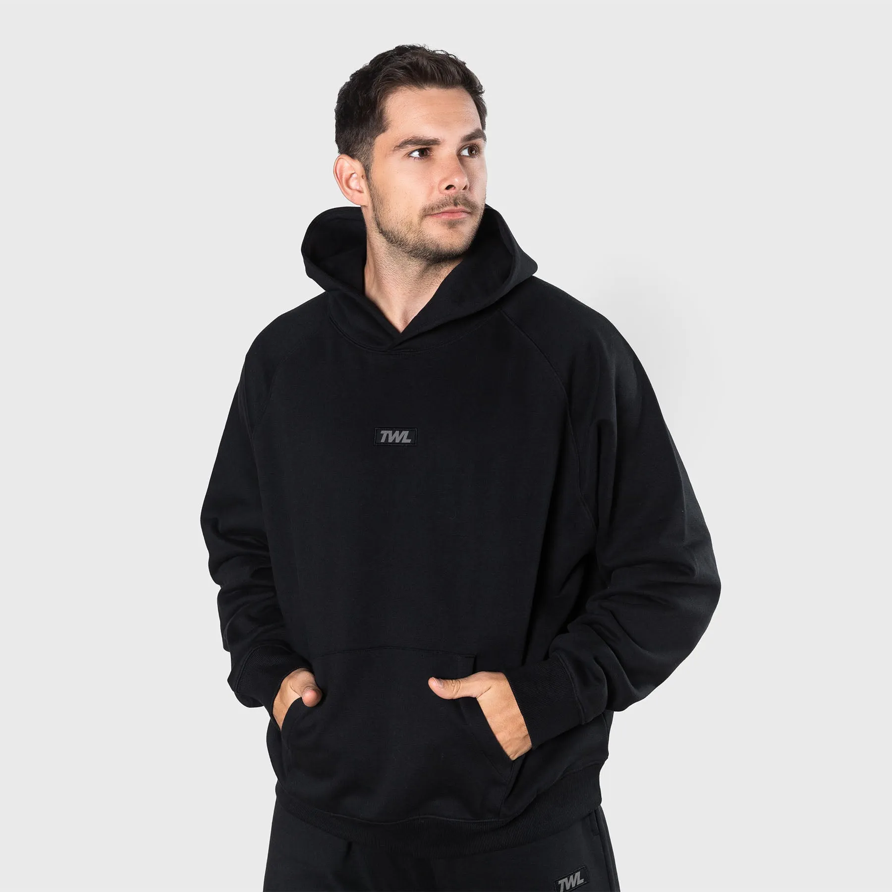 TWL - ALTITUDE OVERSIZED HOODIE AND PANTS - BLACK