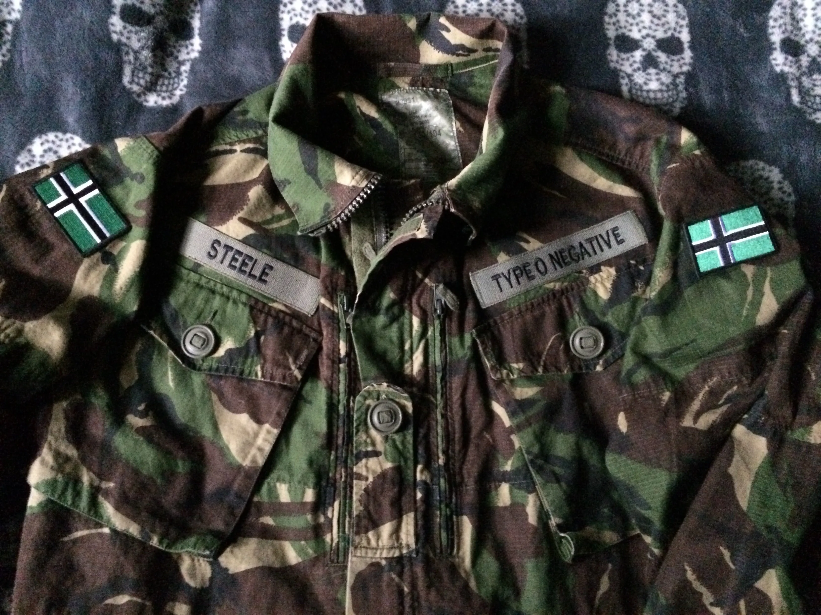 Type O Negative Vinnland Army Camouflage Woodland DPM Jacket Pete Steele Bloody Kisses