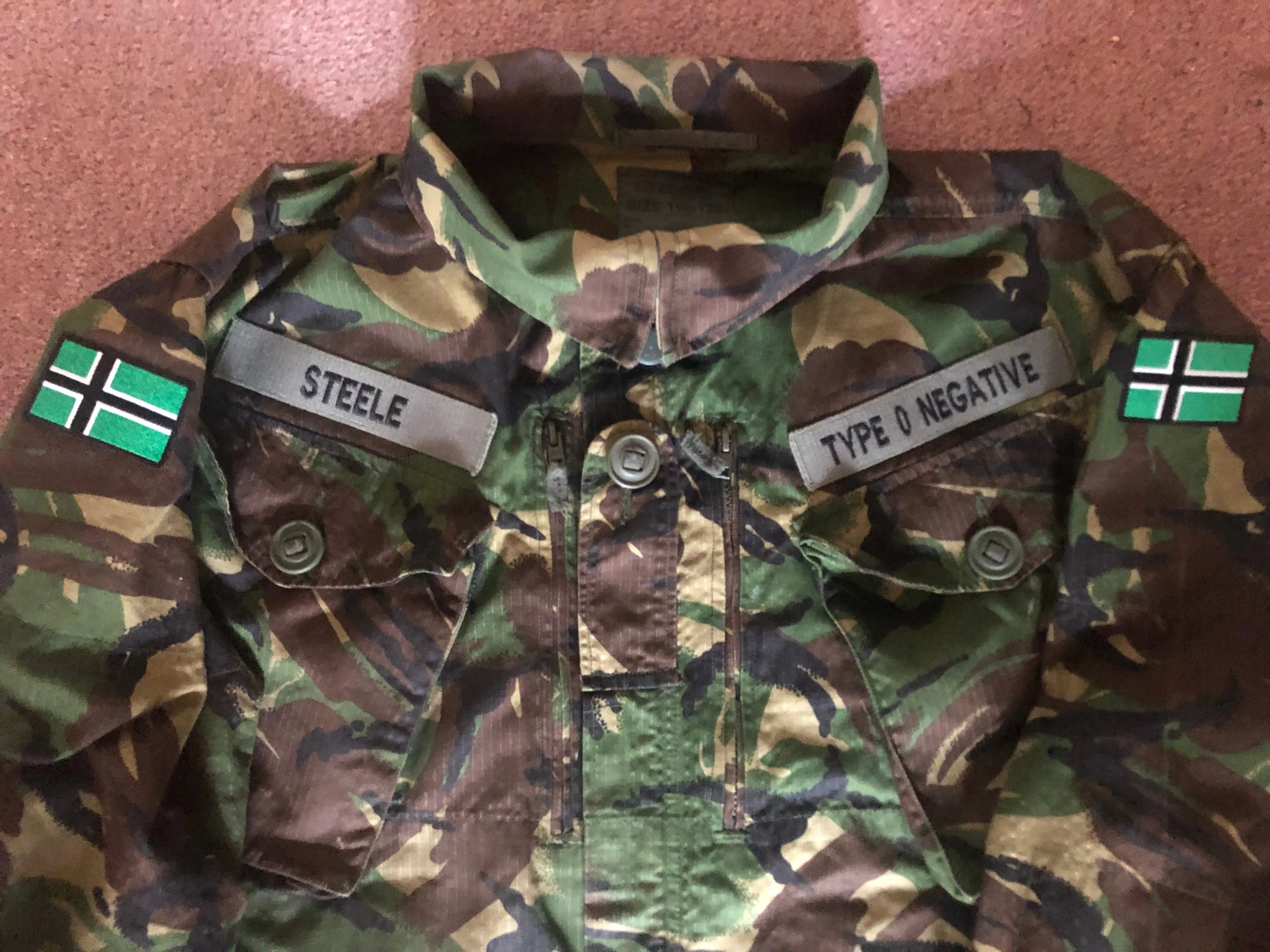 Type O Negative Vinnland Army Camouflage Woodland DPM Jacket Pete Steele Bloody Kisses