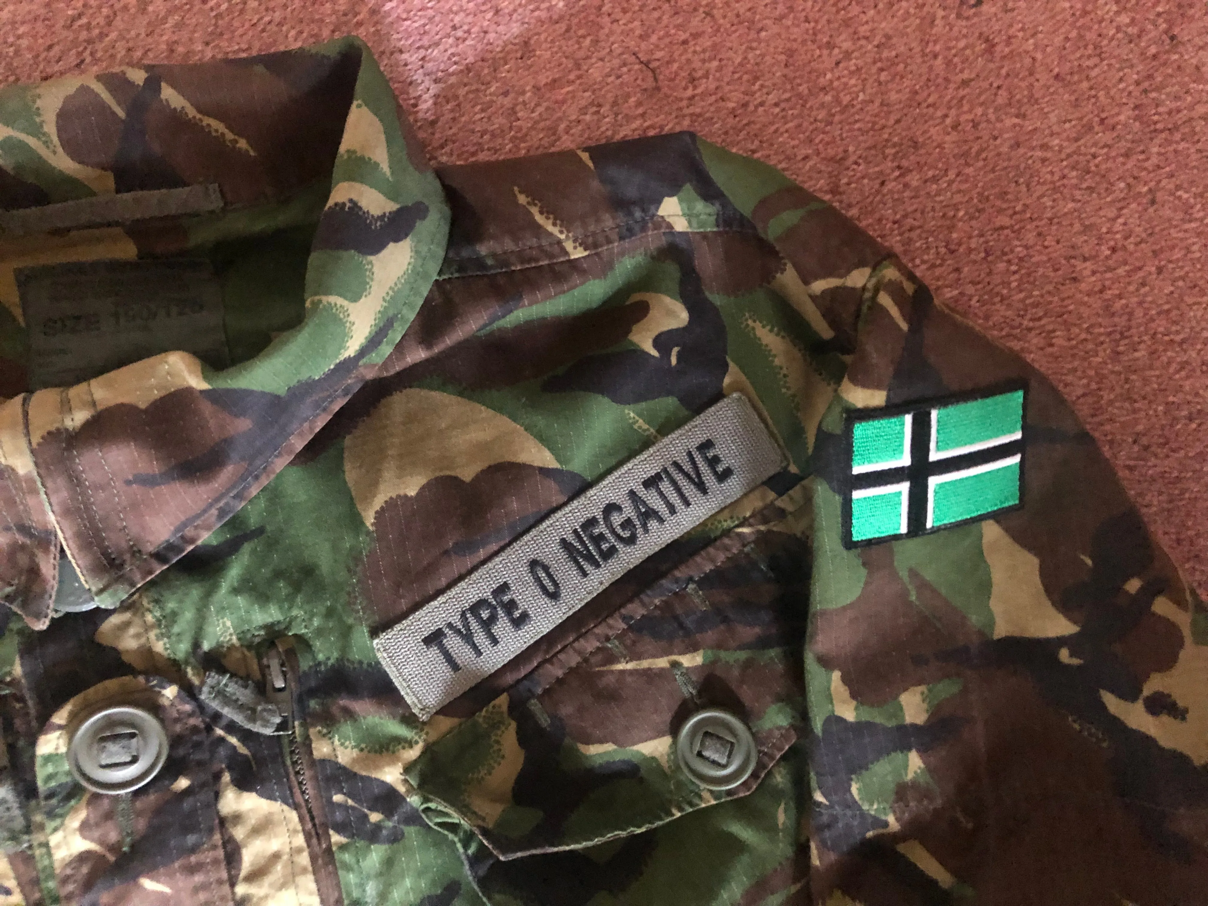 Type O Negative Vinnland Army Camouflage Woodland DPM Jacket Pete Steele Bloody Kisses